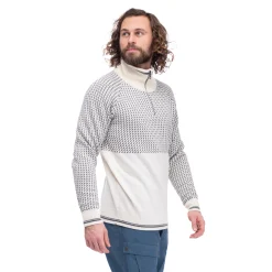 Best Sale Bergans Alvdal Wool Half Zip - Vanilla White / Solid Dark Grey