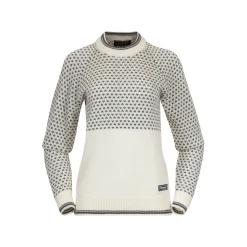 Outlet Bergans Alvdal Wool W Jumper - Vanilla White / Solid Dark Grey