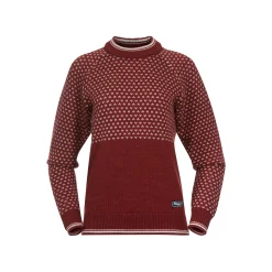 Cheap Bergans Alvdal Wool W Jumper - Chianti Red / Vanilla White
