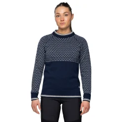 Cheap Bergans Alvdal Wool W Jumper - Navy / Vanilla White