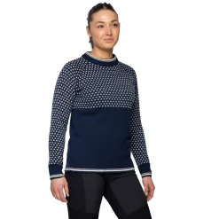 Cheap Bergans Alvdal Wool W Jumper - Navy / Vanilla White