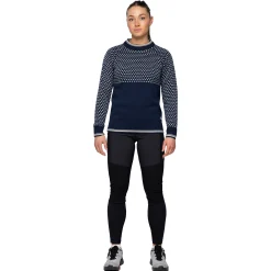 Cheap Bergans Alvdal Wool W Jumper - Navy / Vanilla White