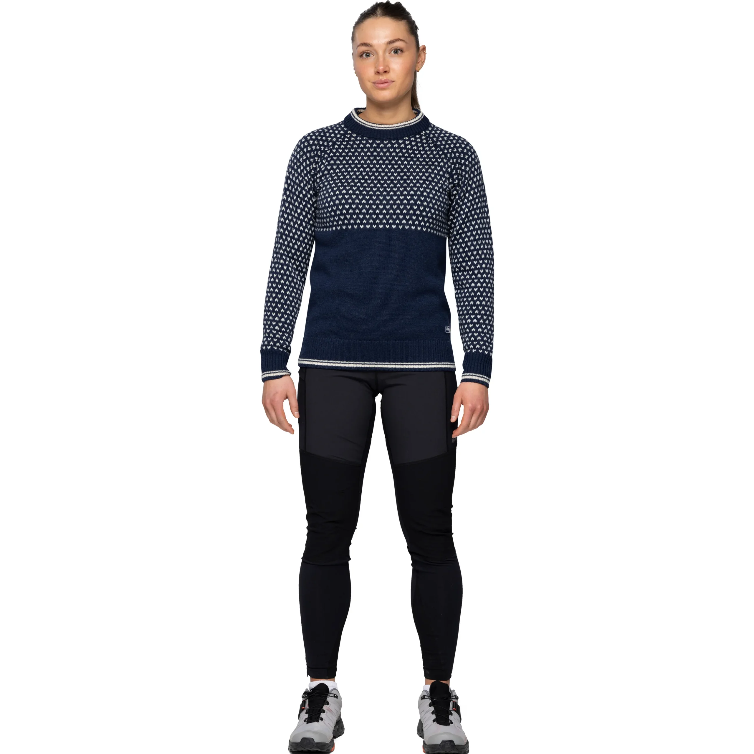 Cheap Bergans Alvdal Wool W Jumper - Navy / Vanilla White