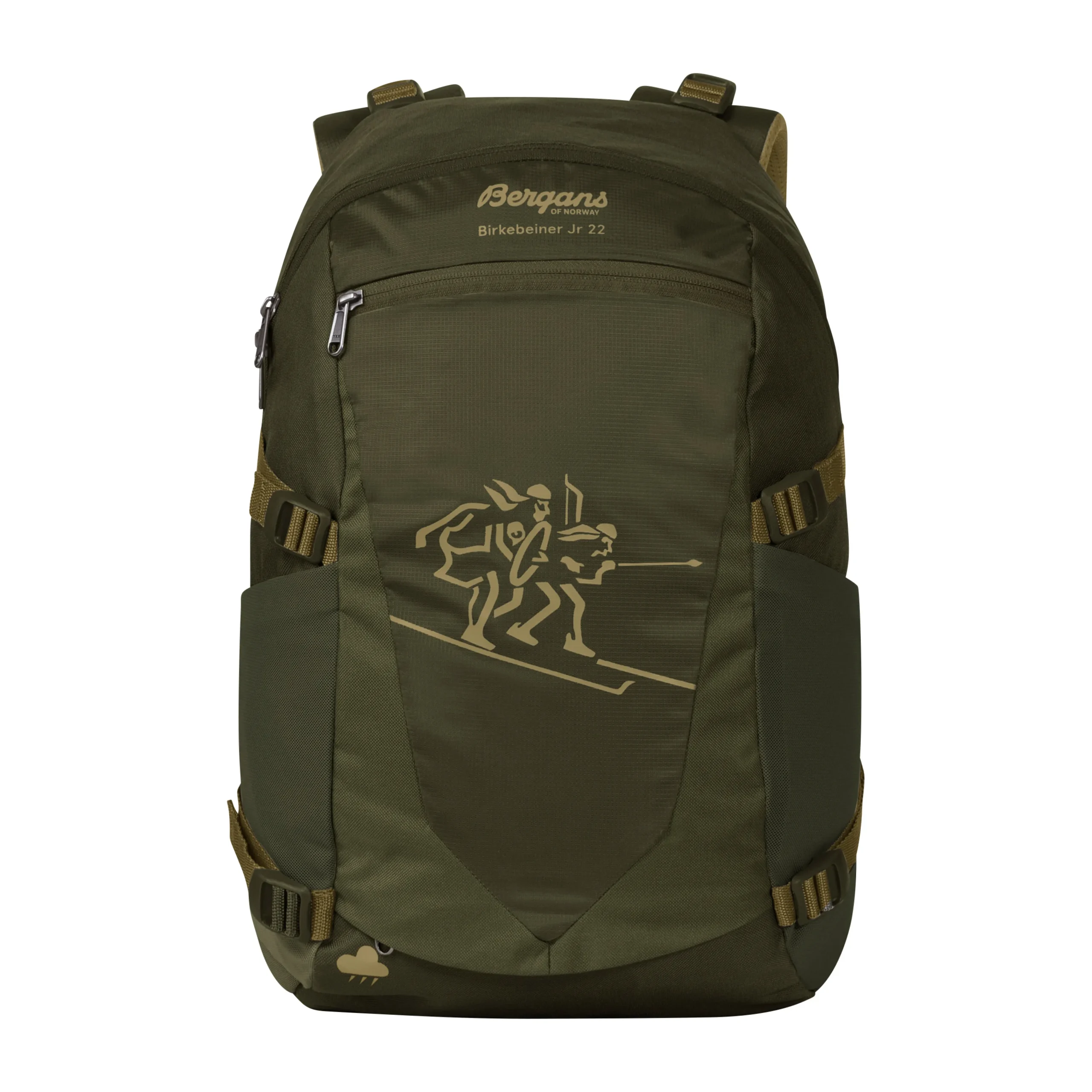 Sale Bergans Birkebeiner Jr 22 - Dark Olive Green / Olive Green