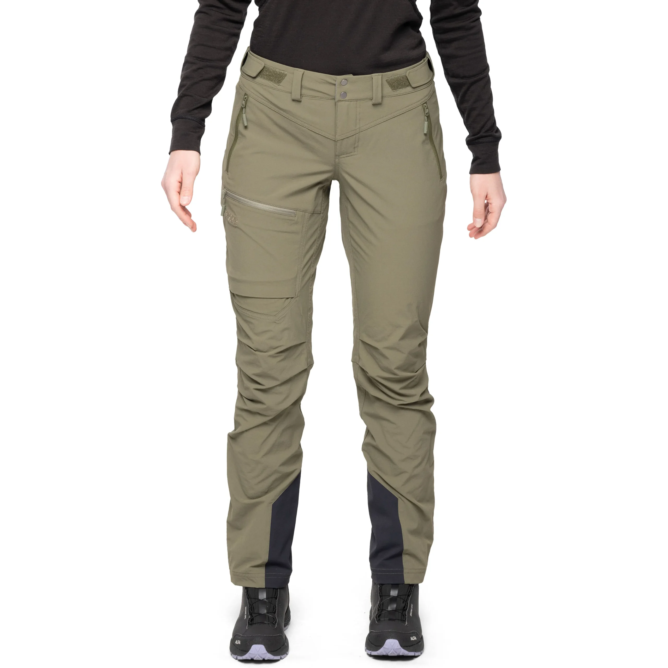 Sale Bergans Breheimen Softshell W Pants - Dark Green Mud