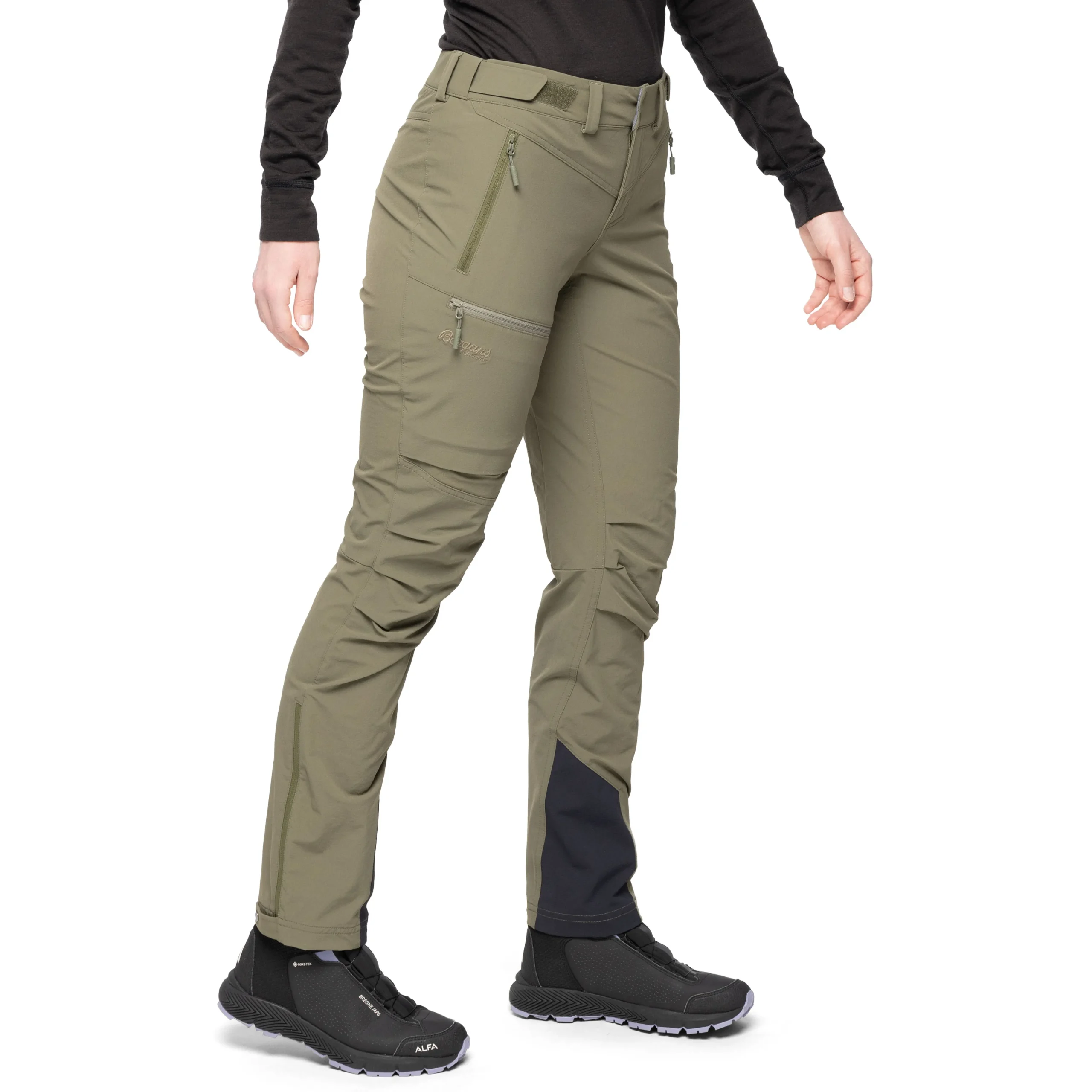 Sale Bergans Breheimen Softshell W Pants - Dark Green Mud