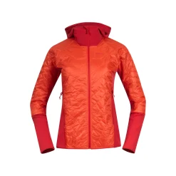 Clearance Bergans Cecilie Light Insulated Hybrid Jacket - Energy Red