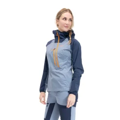 Fashion Bergans Cecilie Light Wind Anorak - Misty Sky Blue / Navy Blue