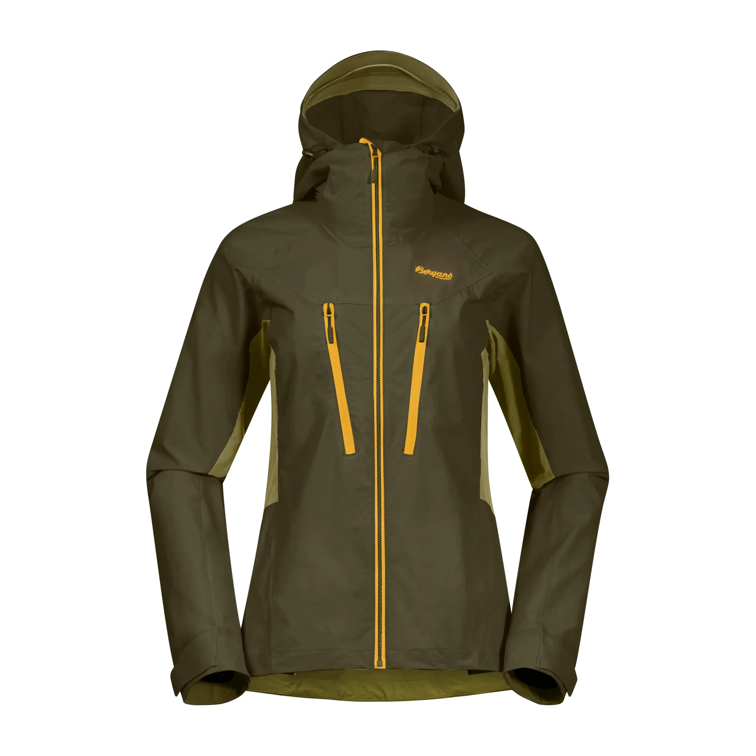 New Bergans Cecilie Mountain Softshell Jacket - Dark Olive Green / Trail Green
