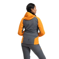 Shop Bergans Cecilie Mountain Softshell Jacket - Cloudberry Yellow / Solid Dark Grey