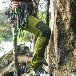 New Bergans Cecilie Mountain Softshell Pants - Trail Green / Dark Olive Green