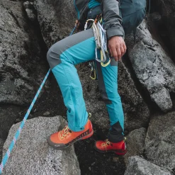 Hot Bergans Cecilie Mountain Softshell Pants - Clear Ice Blue / Solid Dark Grey