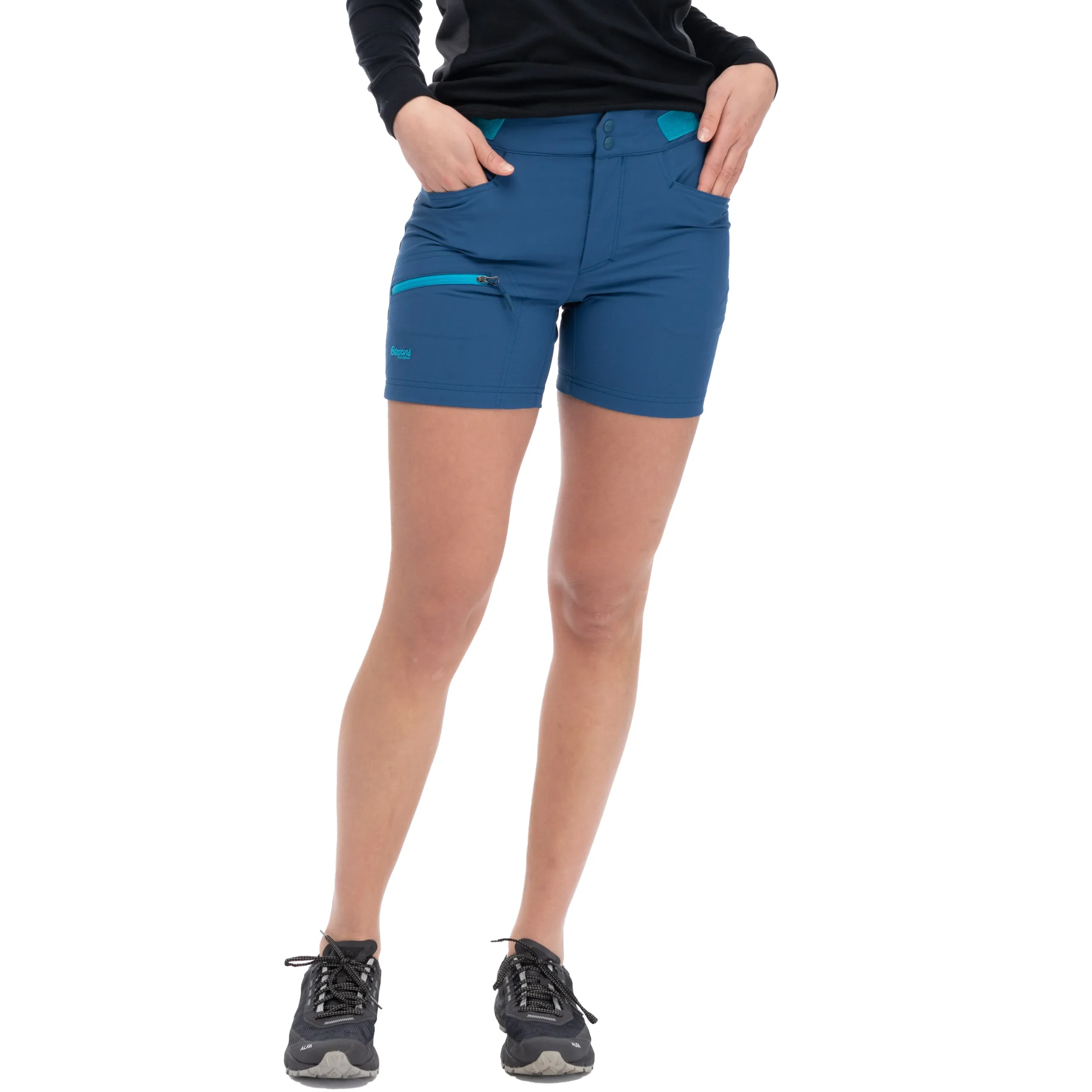 Shop Bergans Cecilie Mtn Softshell Shorts - Deep Sea Blue