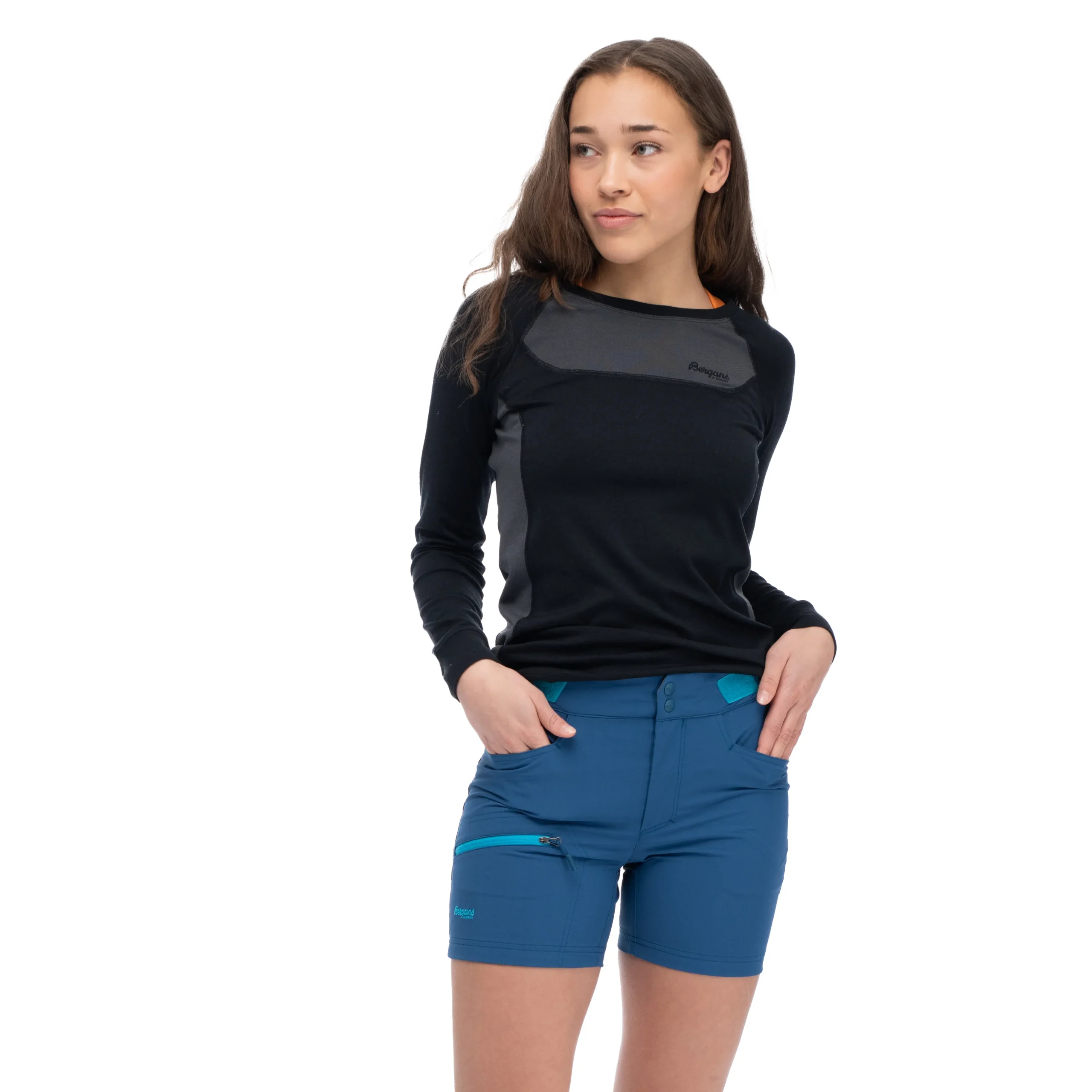 Shop Bergans Cecilie Mtn Softshell Shorts - Deep Sea Blue