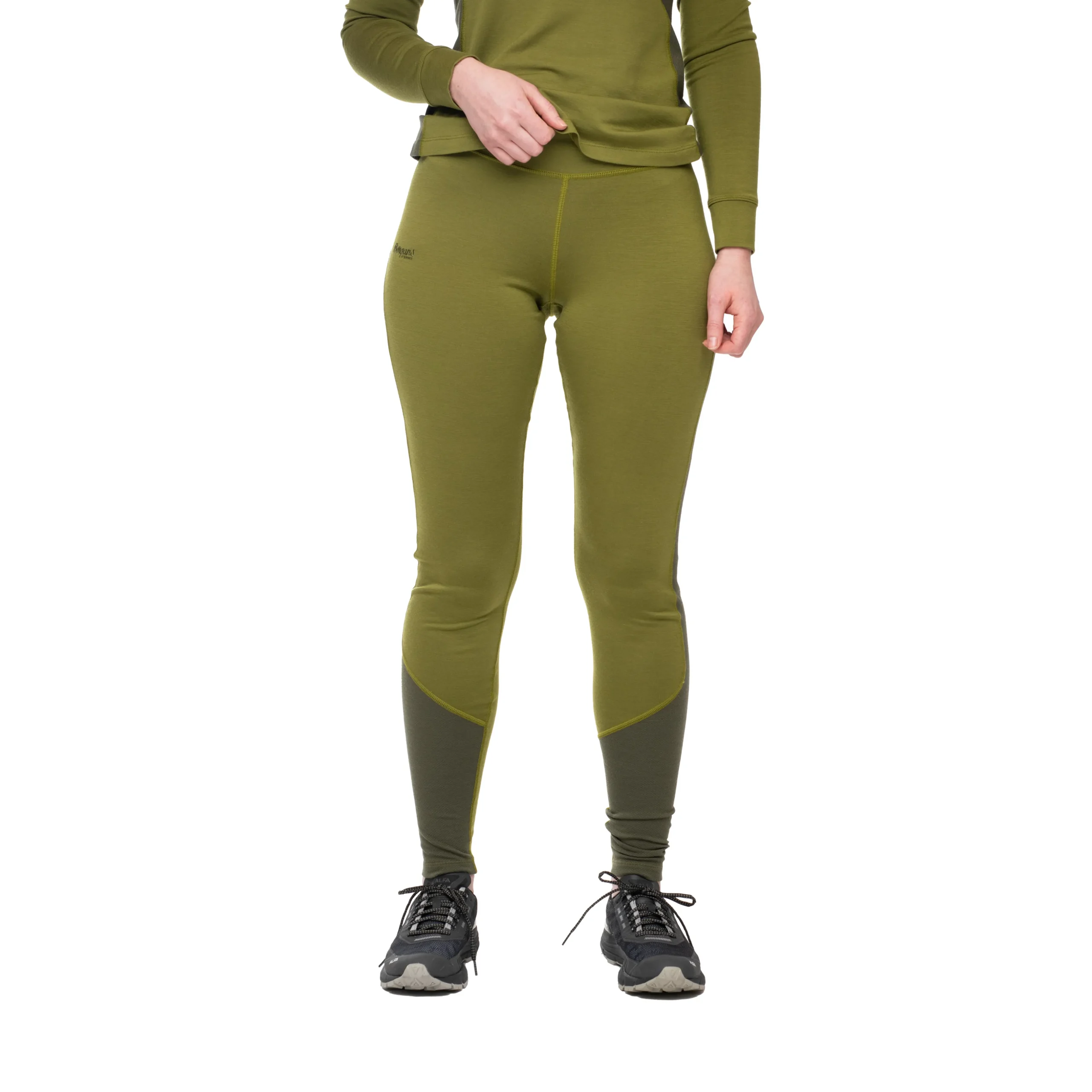 Sale Bergans Cecilie Wool Tights - Trail Green