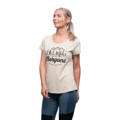Outlet Bergans Classic V2 W Tee - Chalk Sand