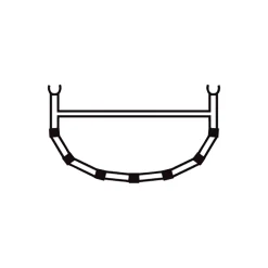 Store Bergans 4-Cross Rib W/Top Bar 13,7 -