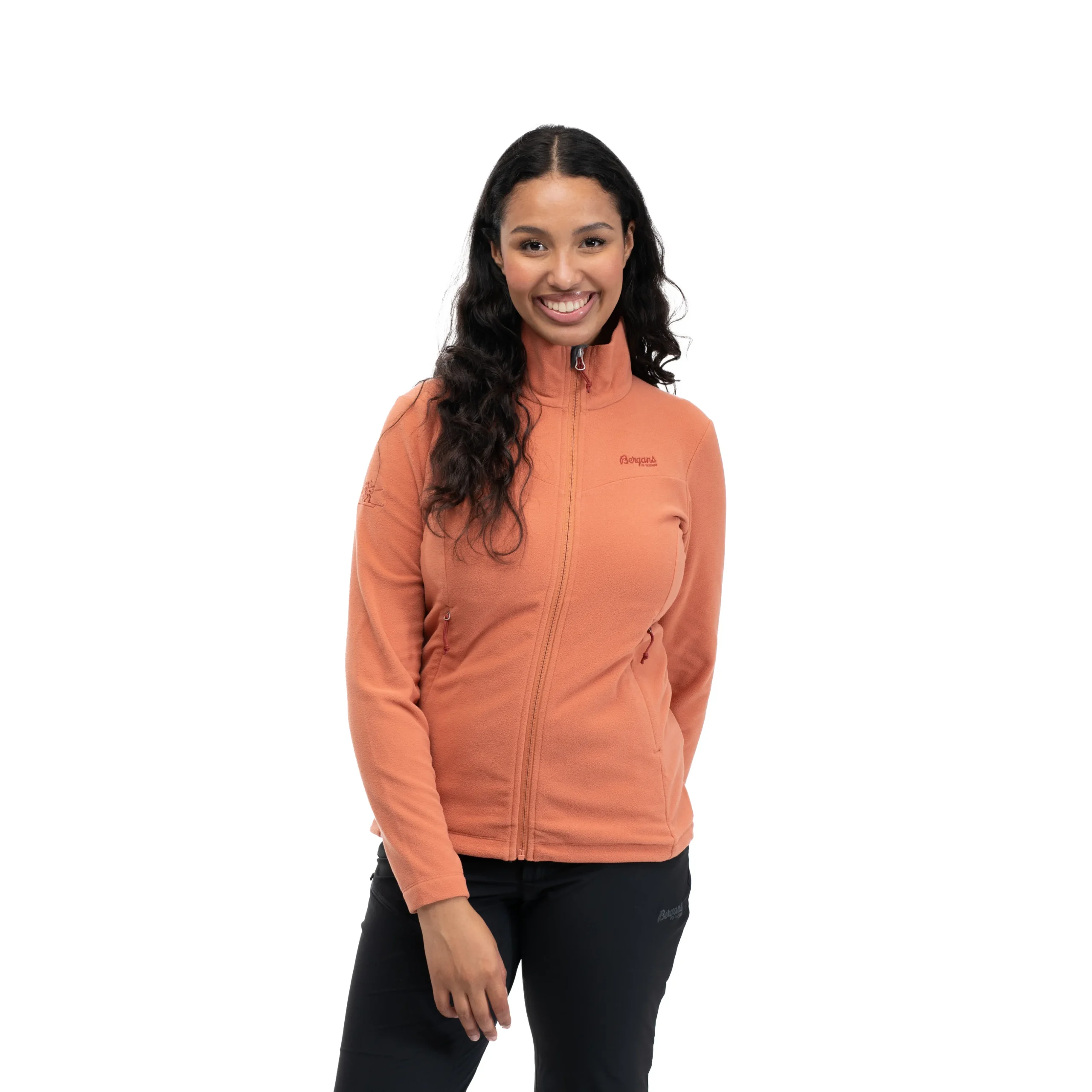 Shop Bergans Finnsnes Fleece W Jacket - Terracotta