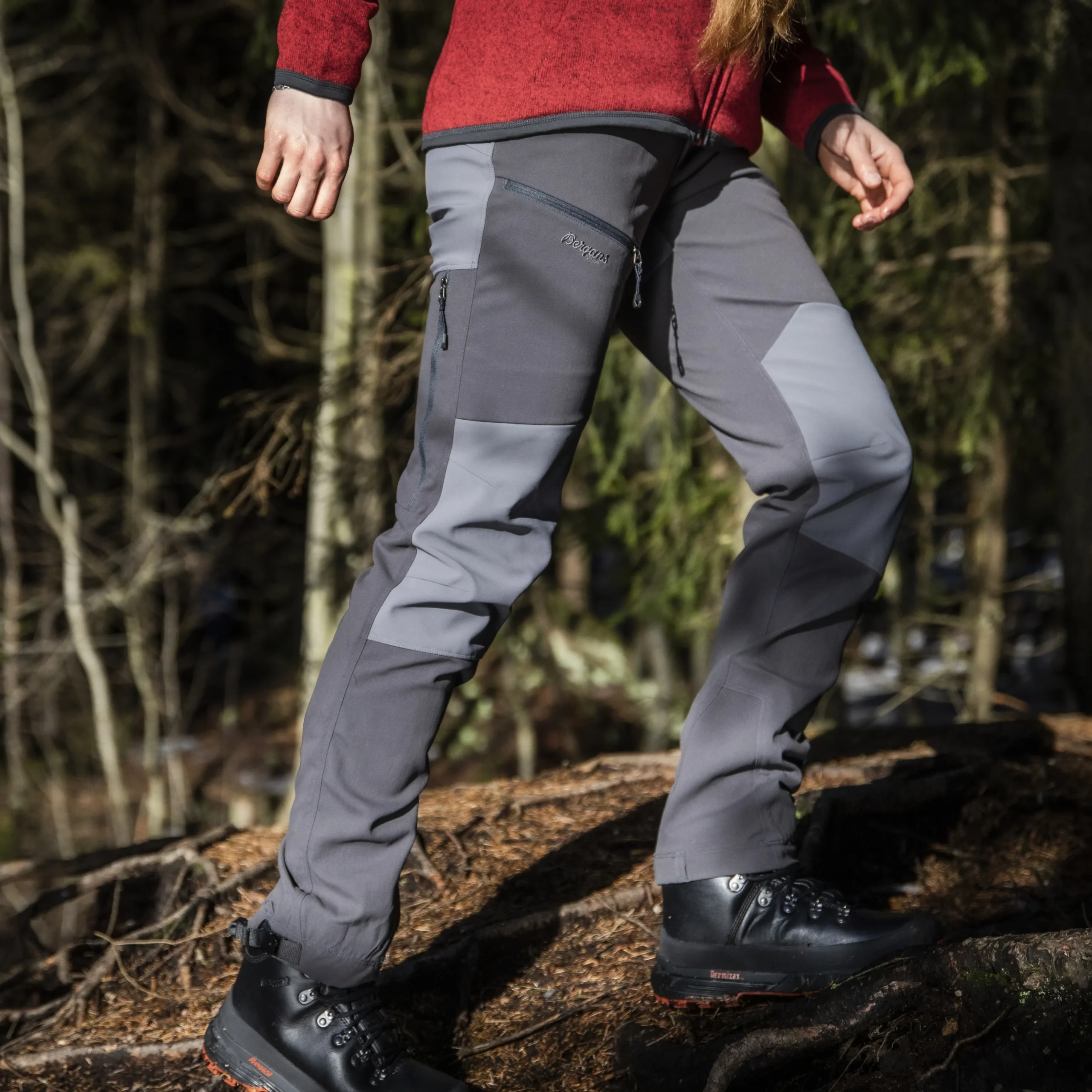 Clearance Bergans Fjorda Trekking Hybrid W Pants - Solid Charcoal