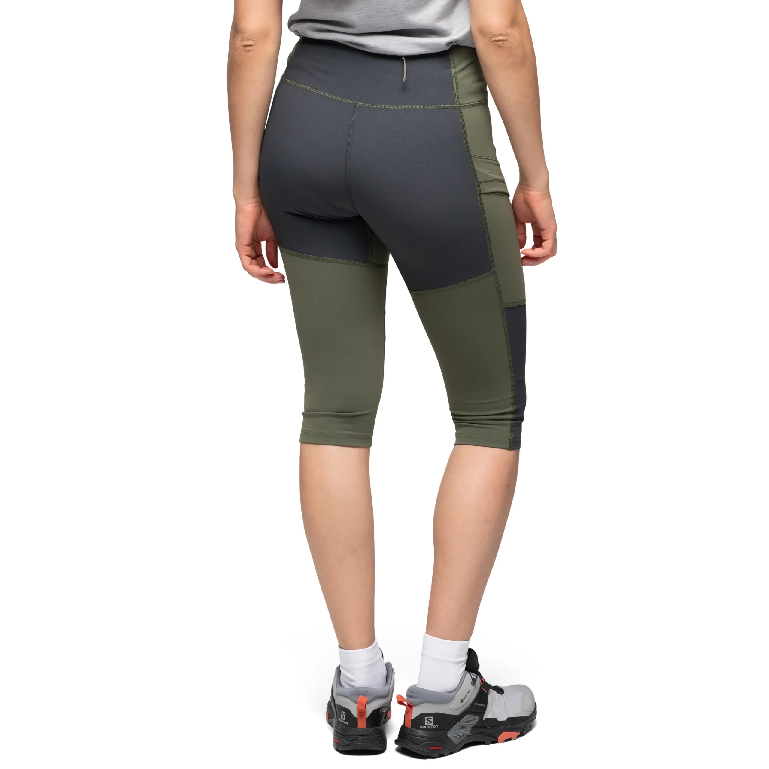 Discount Bergans Fløyen ¾ Outdoor Tights Women - Dark Green Mud / Dark Shadow Grey