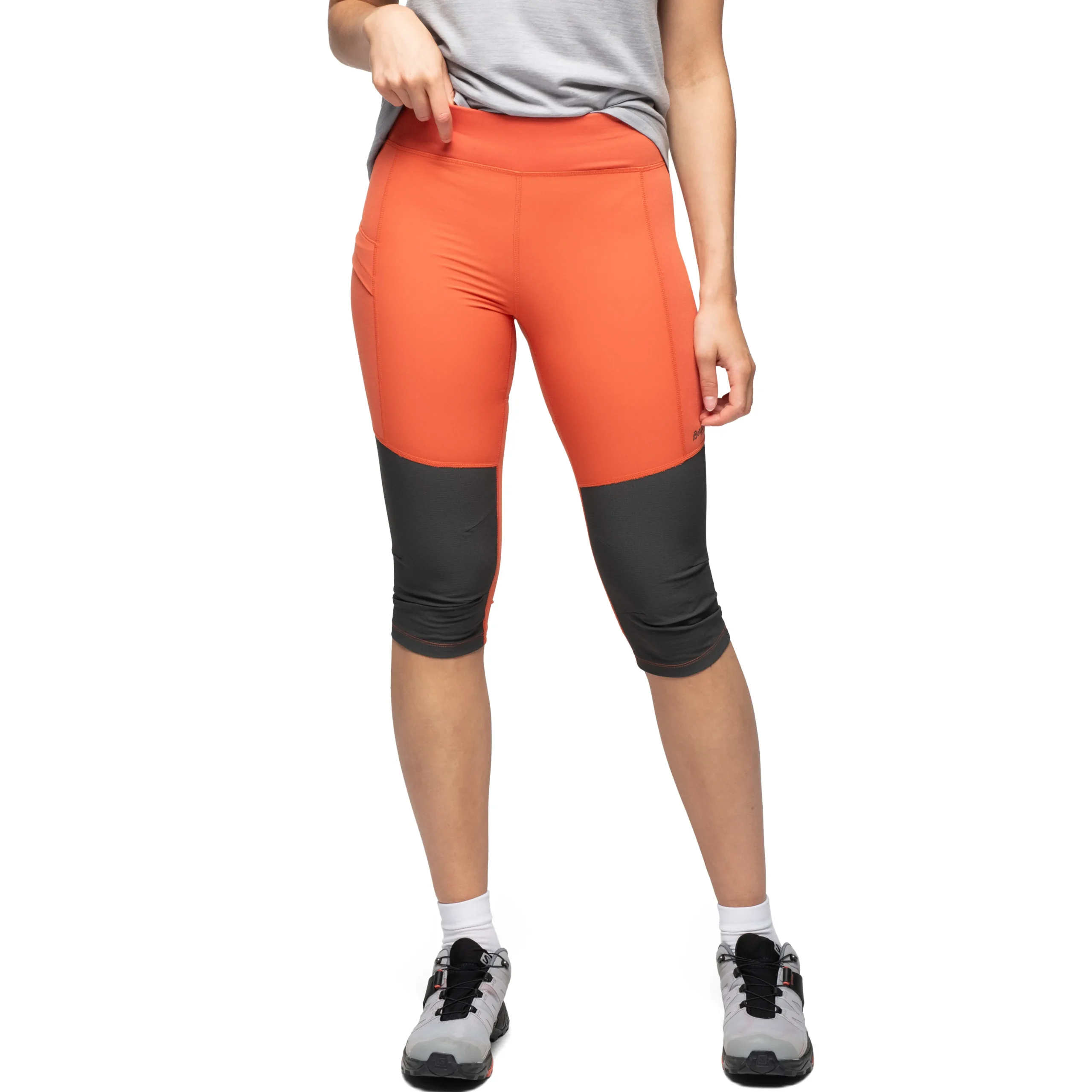 Online Bergans Fløyen ¾ Outdoor Tights Women - Brick / Solid Charcoal