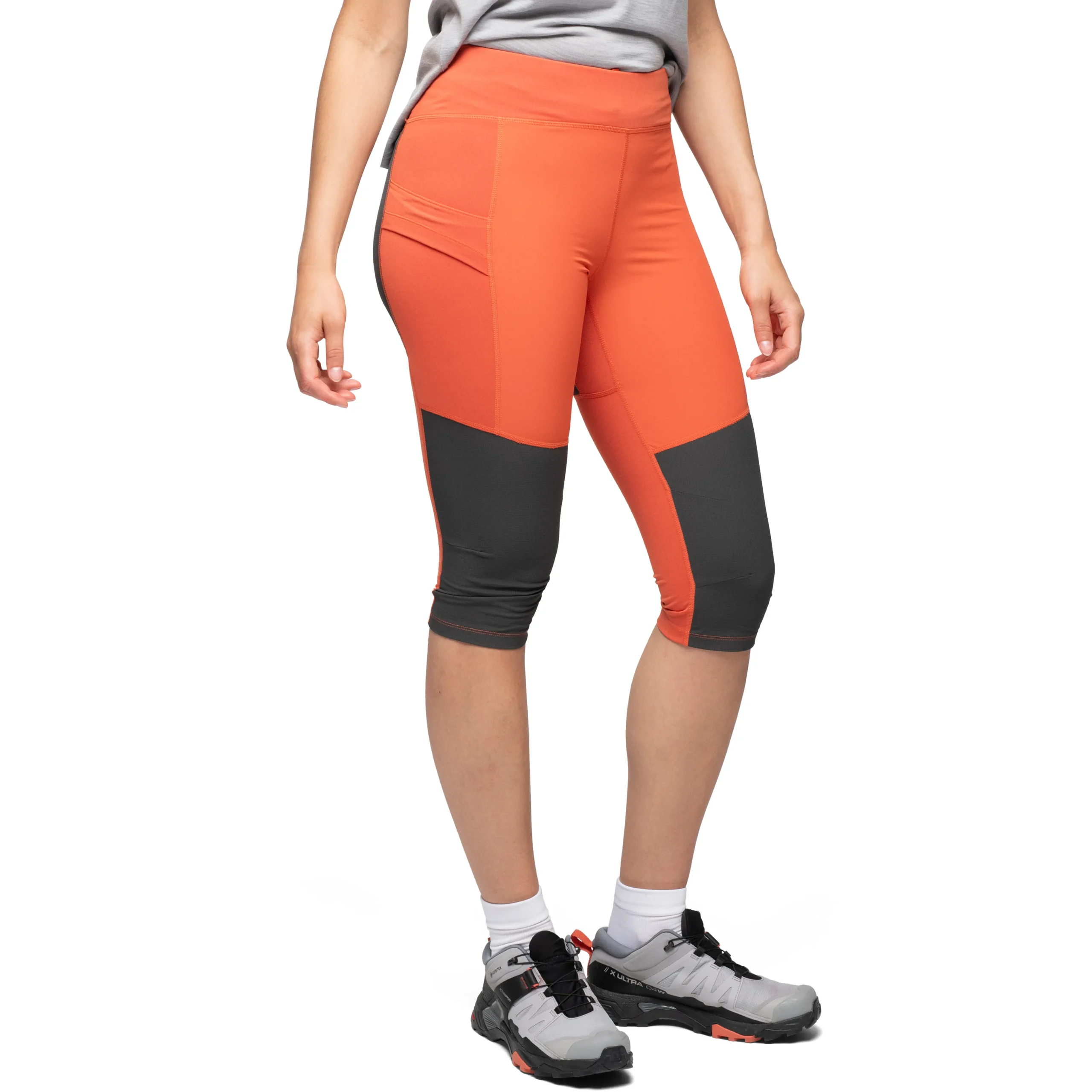 Online Bergans Fløyen ¾ Outdoor Tights Women - Brick / Solid Charcoal