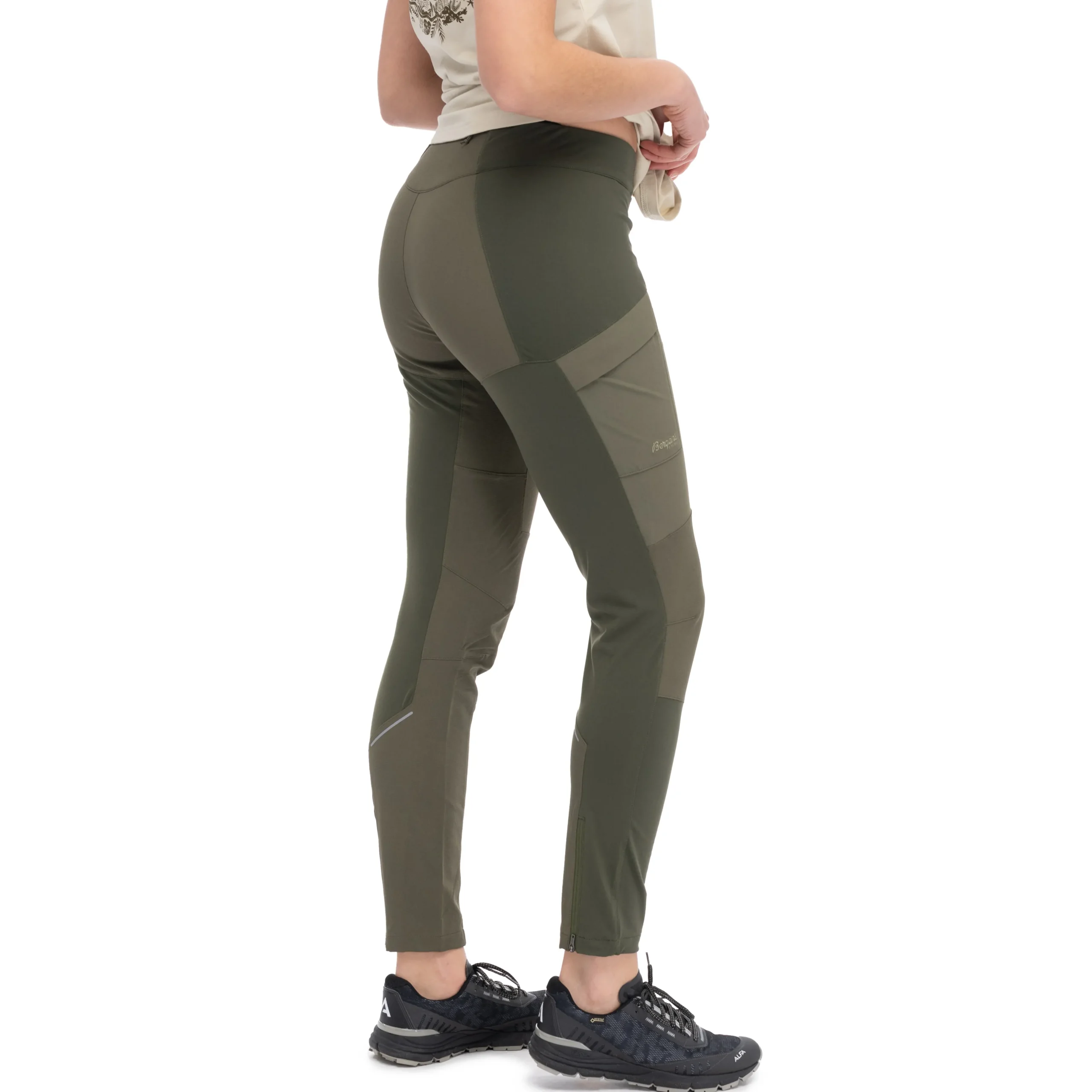 Store Bergans Fløyen Original Tight Pants Women - Dark Green Mud