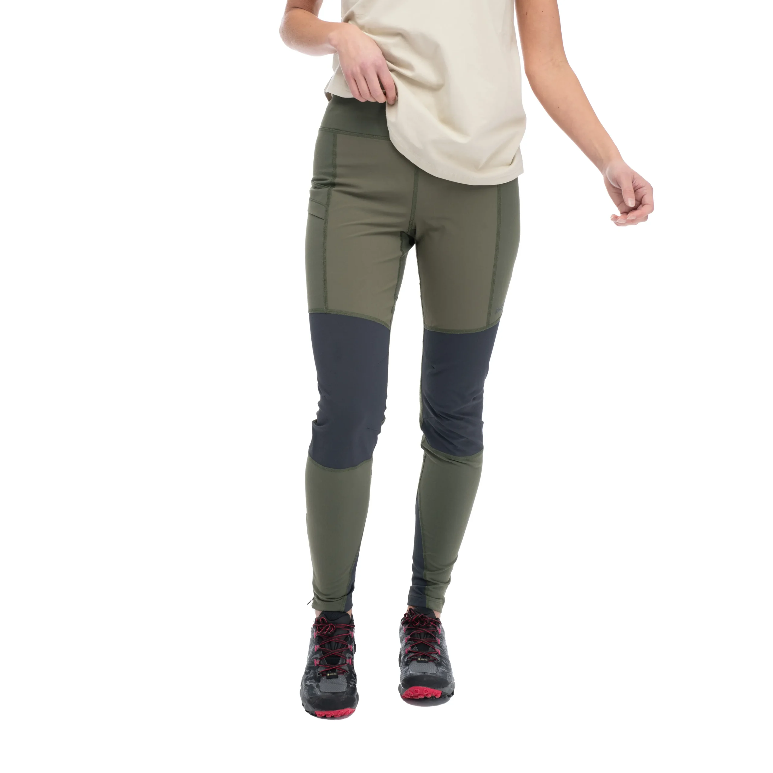 Cheap Bergans Fløyen Outdoor Tights Women - Dark Green Mud / Dark Shadow Grey