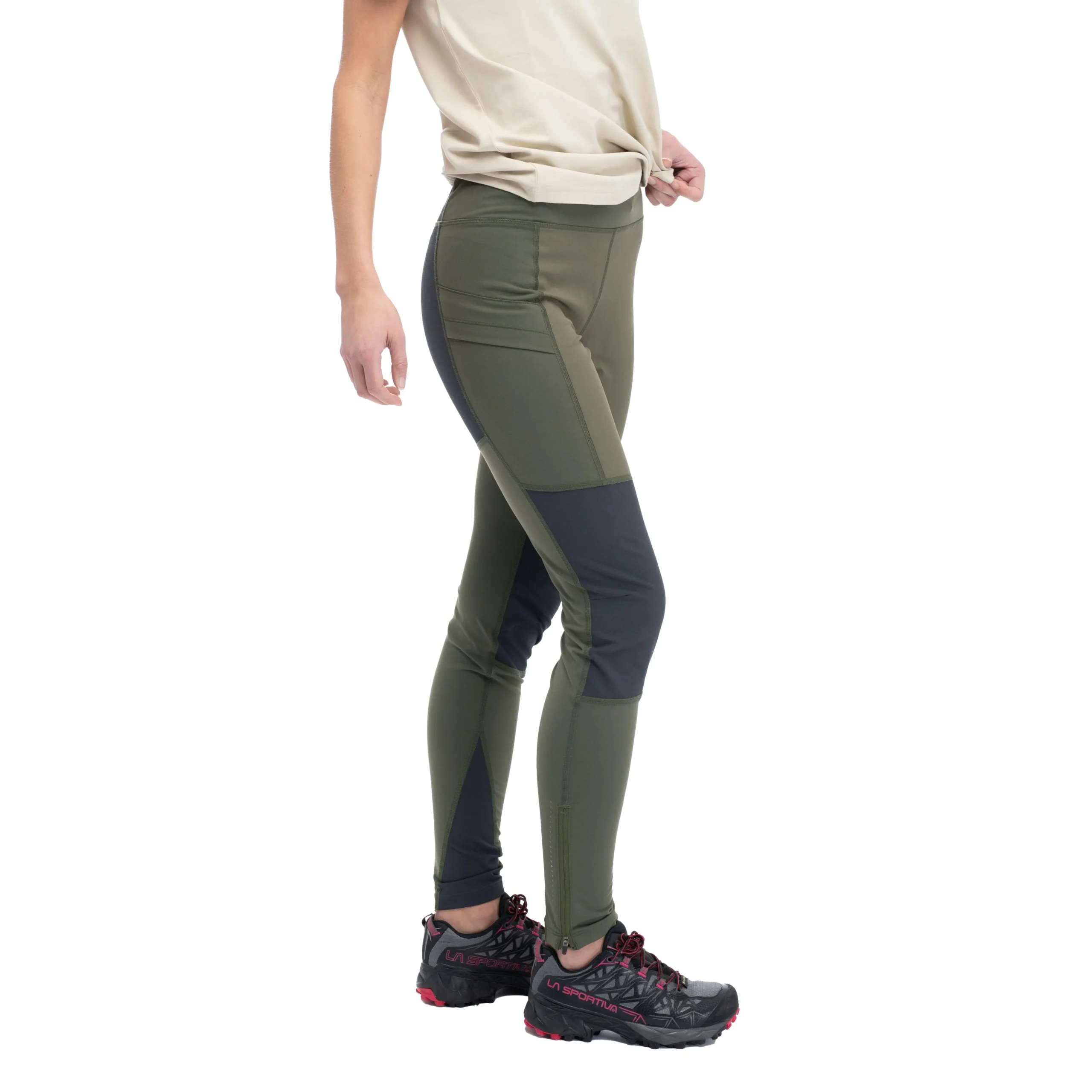 Cheap Bergans Fløyen Outdoor Tights Women - Dark Green Mud / Dark Shadow Grey
