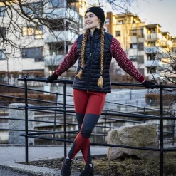 Cheap Bergans Fløyen Outdoor Tights Women - Chianti Red