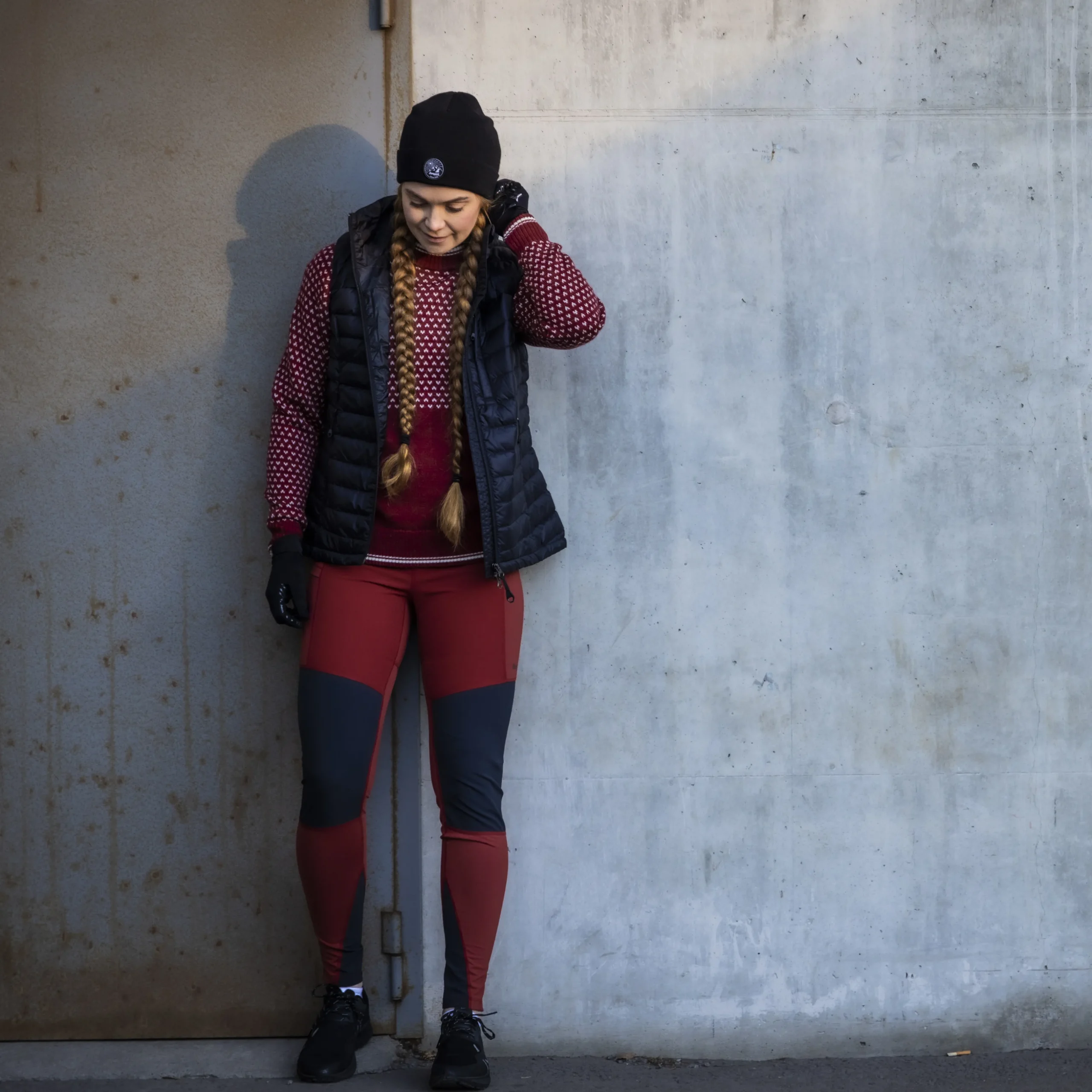 Cheap Bergans Fløyen Outdoor Tights Women - Chianti Red