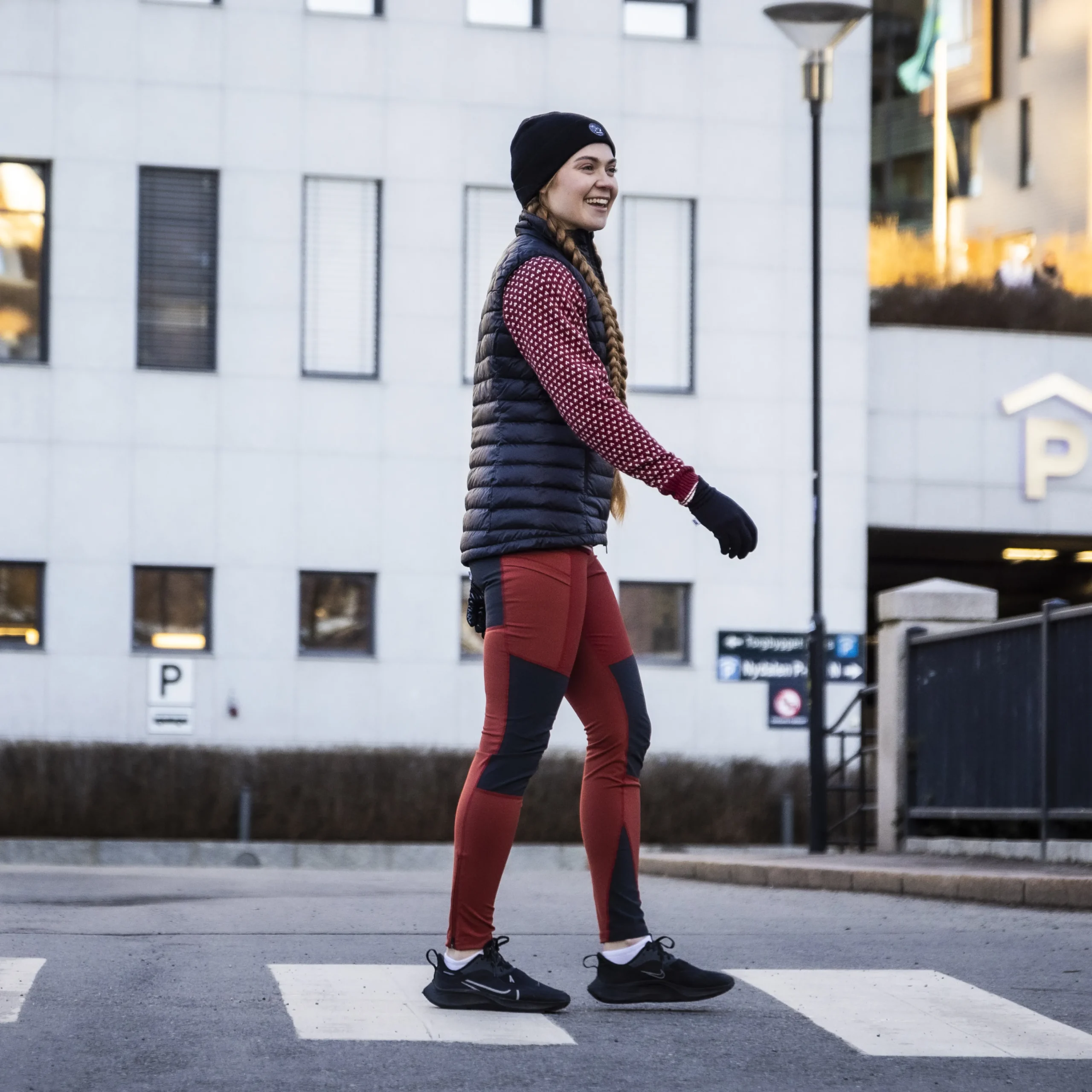 Cheap Bergans Fløyen Outdoor Tights Women - Chianti Red
