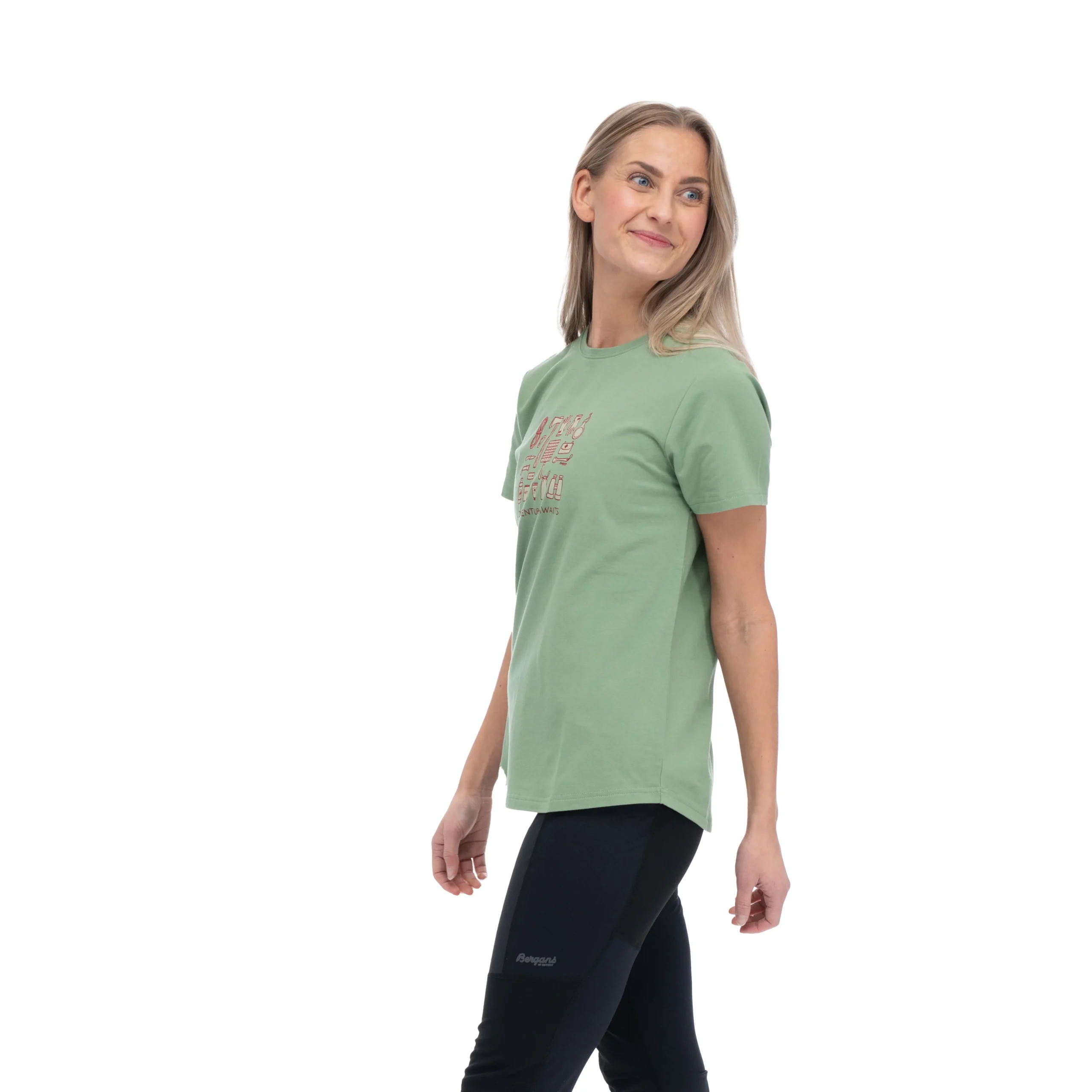 Hot Bergans Graphic W Tee - Jade Green