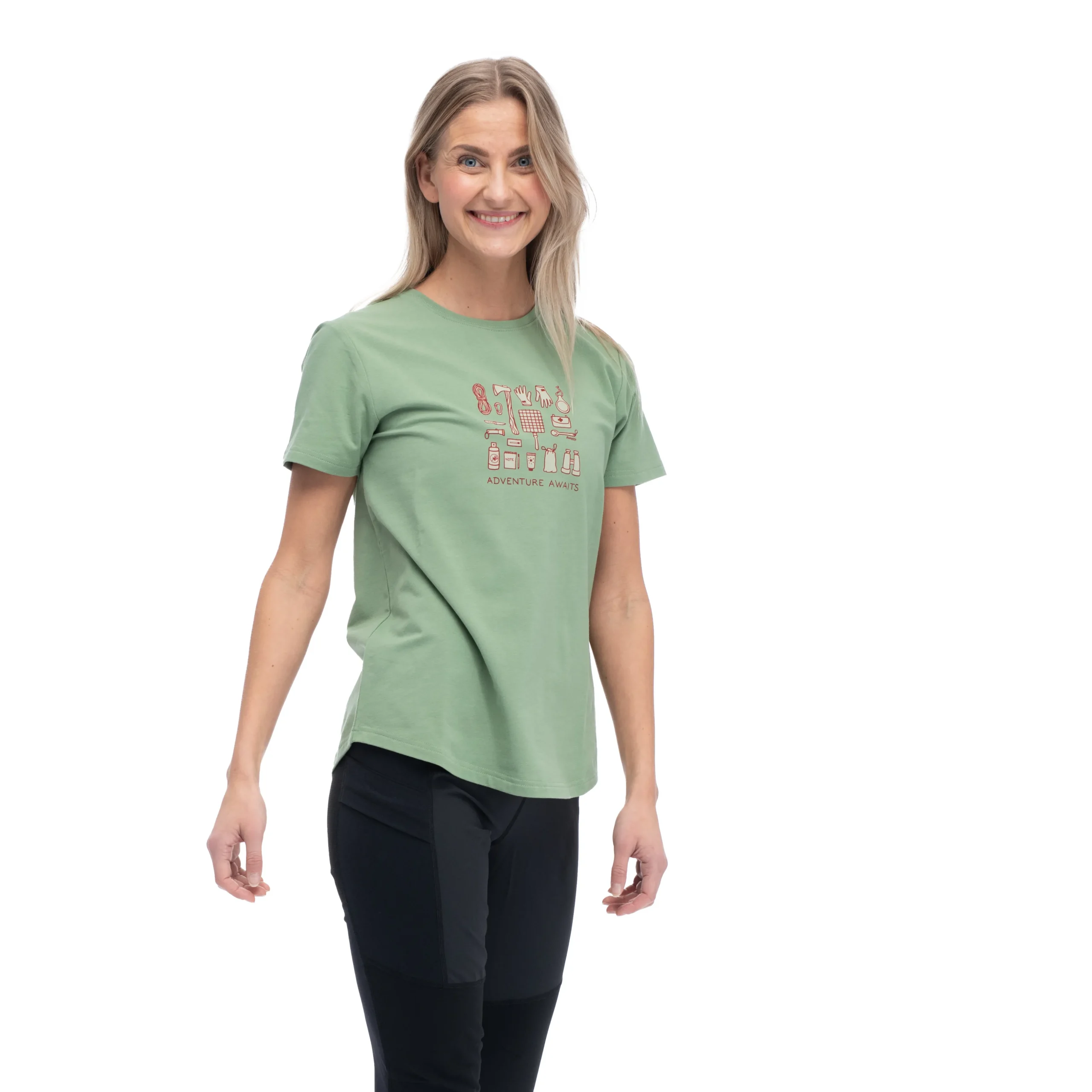 Hot Bergans Graphic W Tee - Jade Green