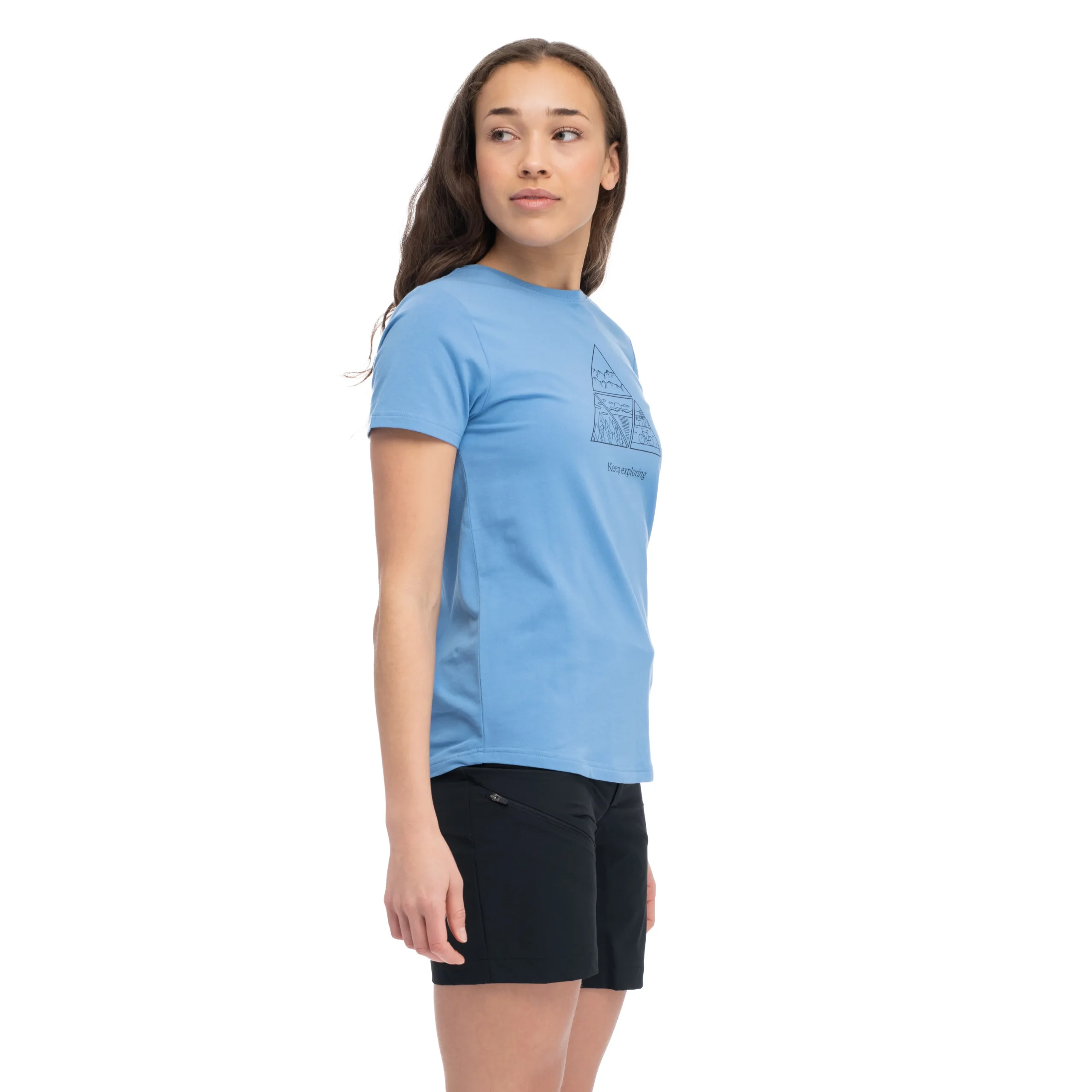 Online Bergans Graphic W Tee - Pacific Blue
