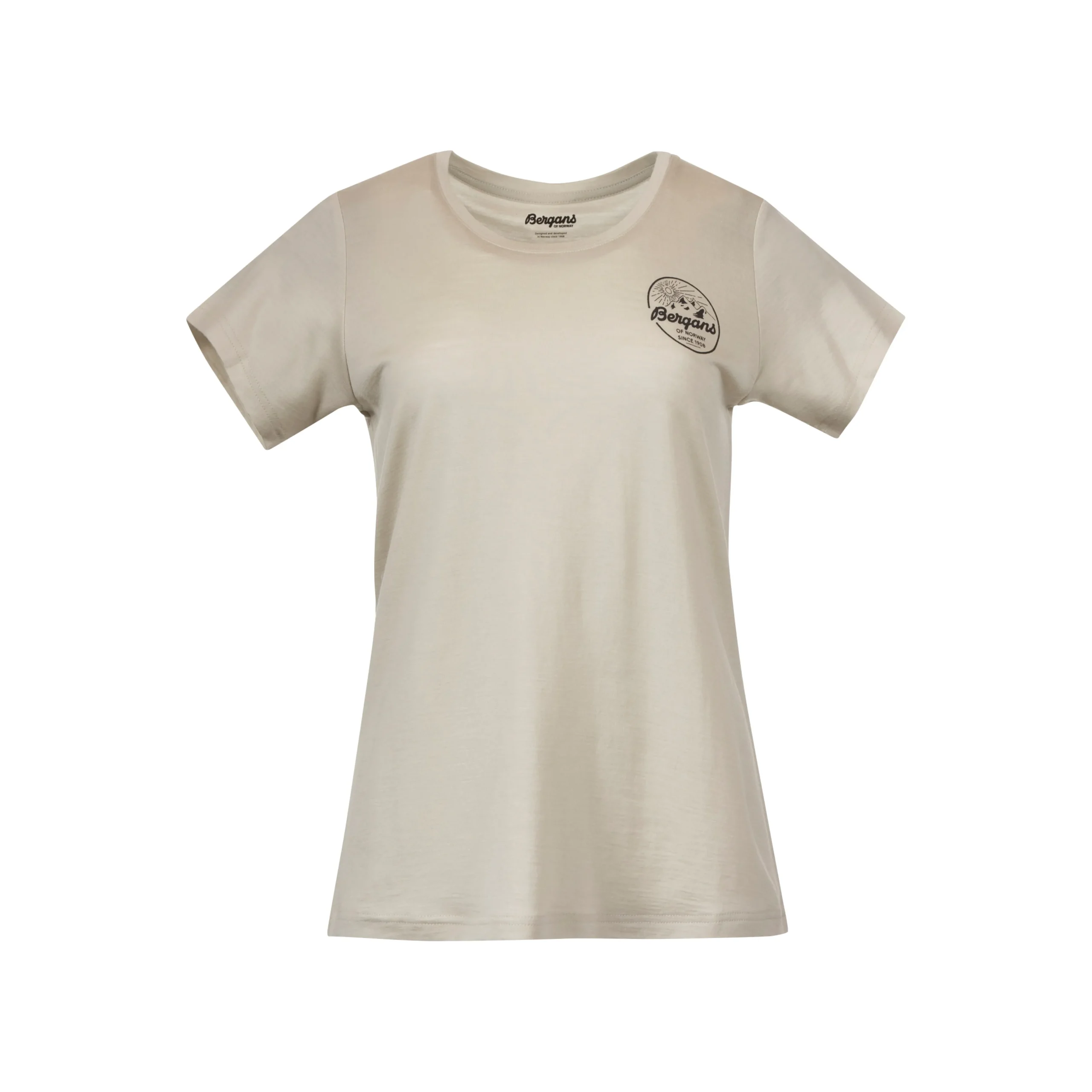 Fashion Bergans Graphic Wool W Tee - Chalk Sand