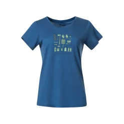New Bergans Graphic Wool W Tee - North Sea Blue
