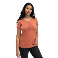 Best Sale Bergans Graphic Wool W Tee - Terracotta