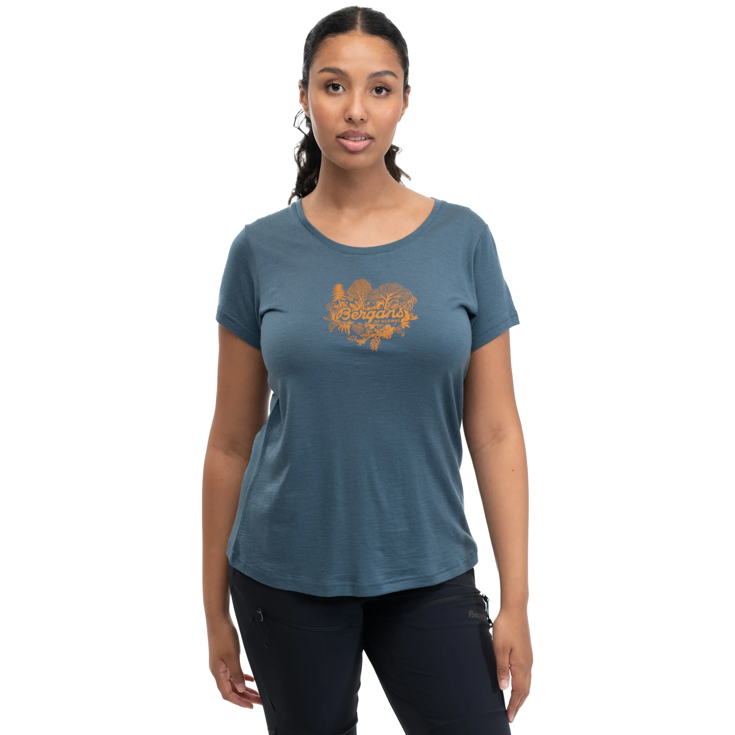 Discount Bergans Graphic Wool W Tee - Orion Blue