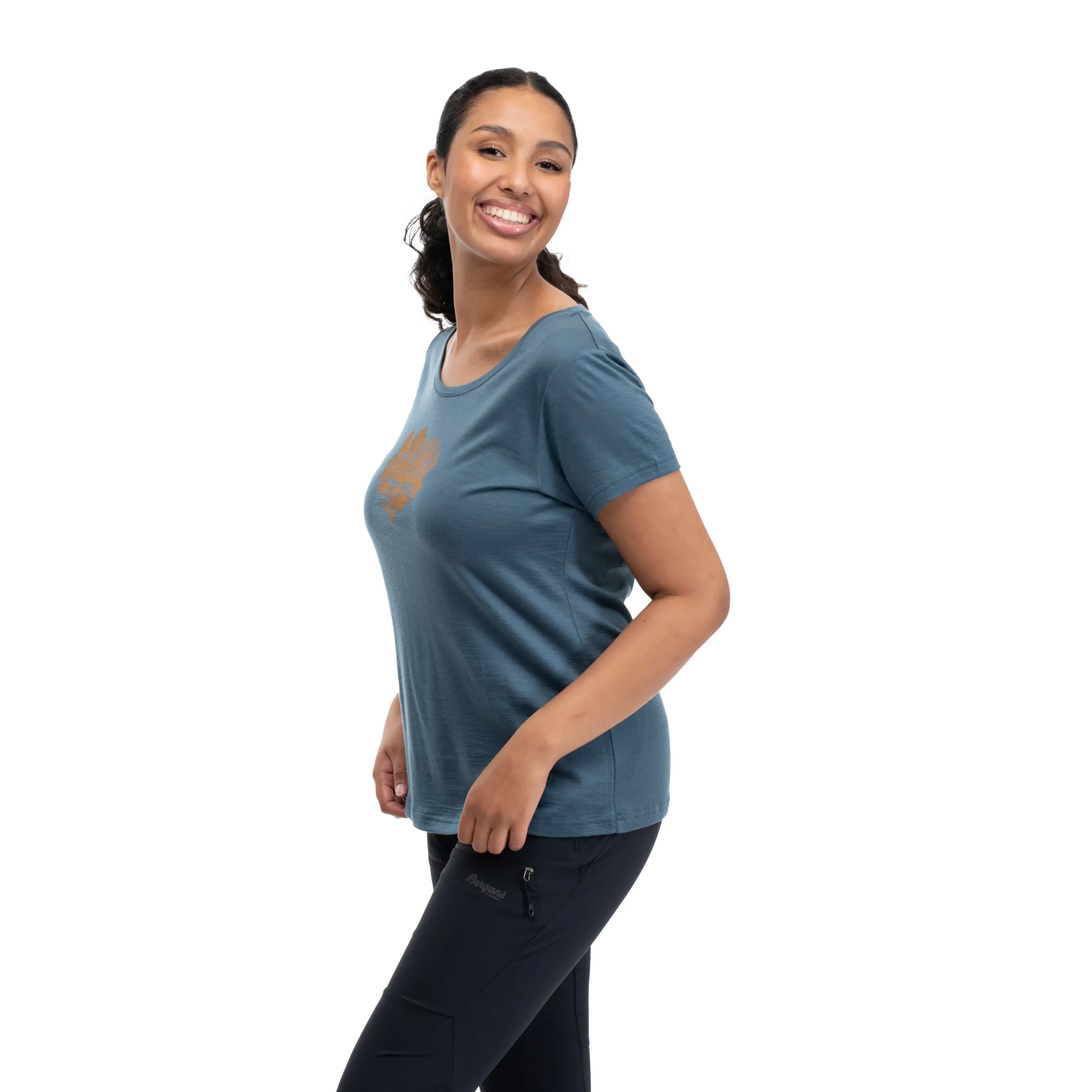 Discount Bergans Graphic Wool W Tee - Orion Blue