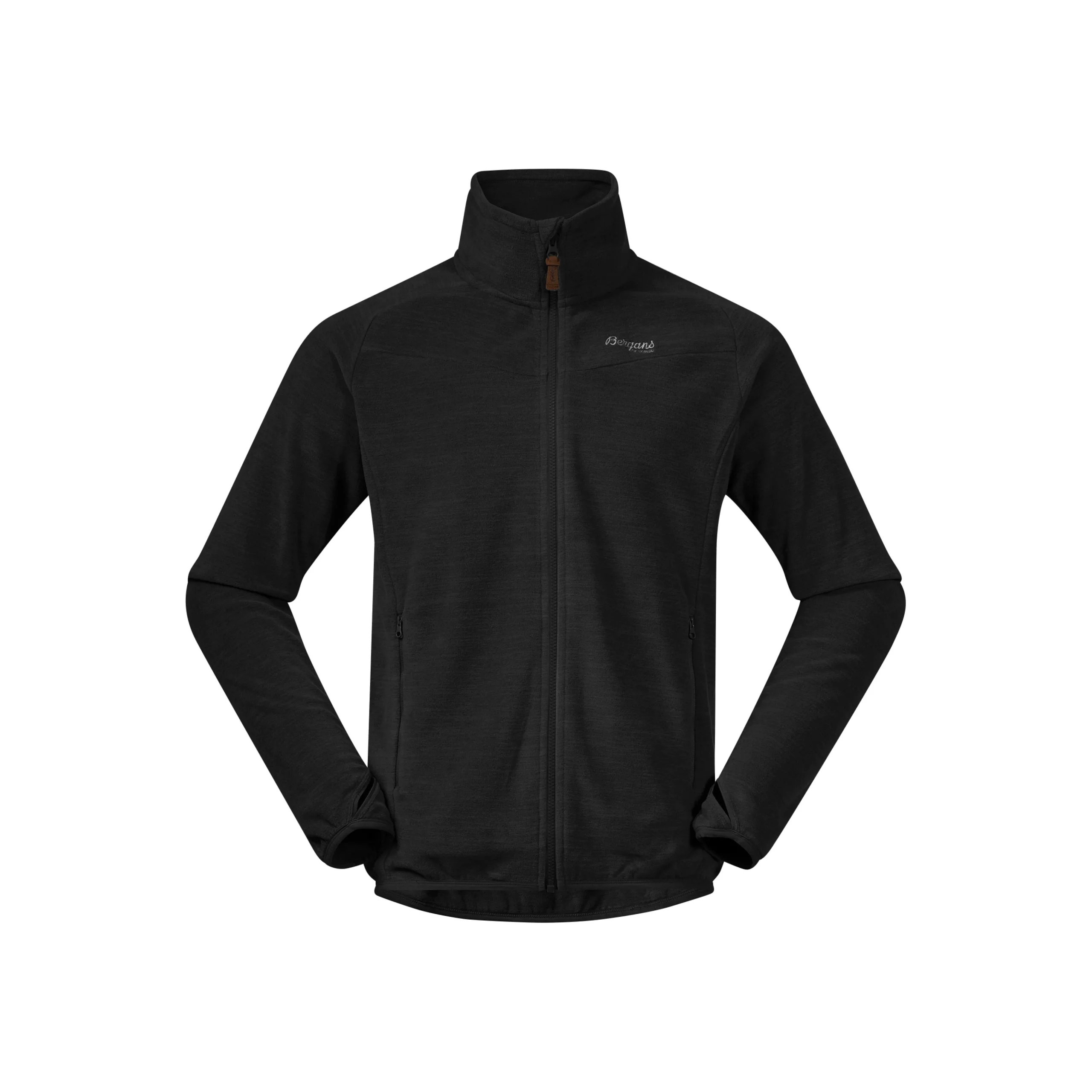 Clearance Bergans Hareid Fleece Jacket NoHood - Black