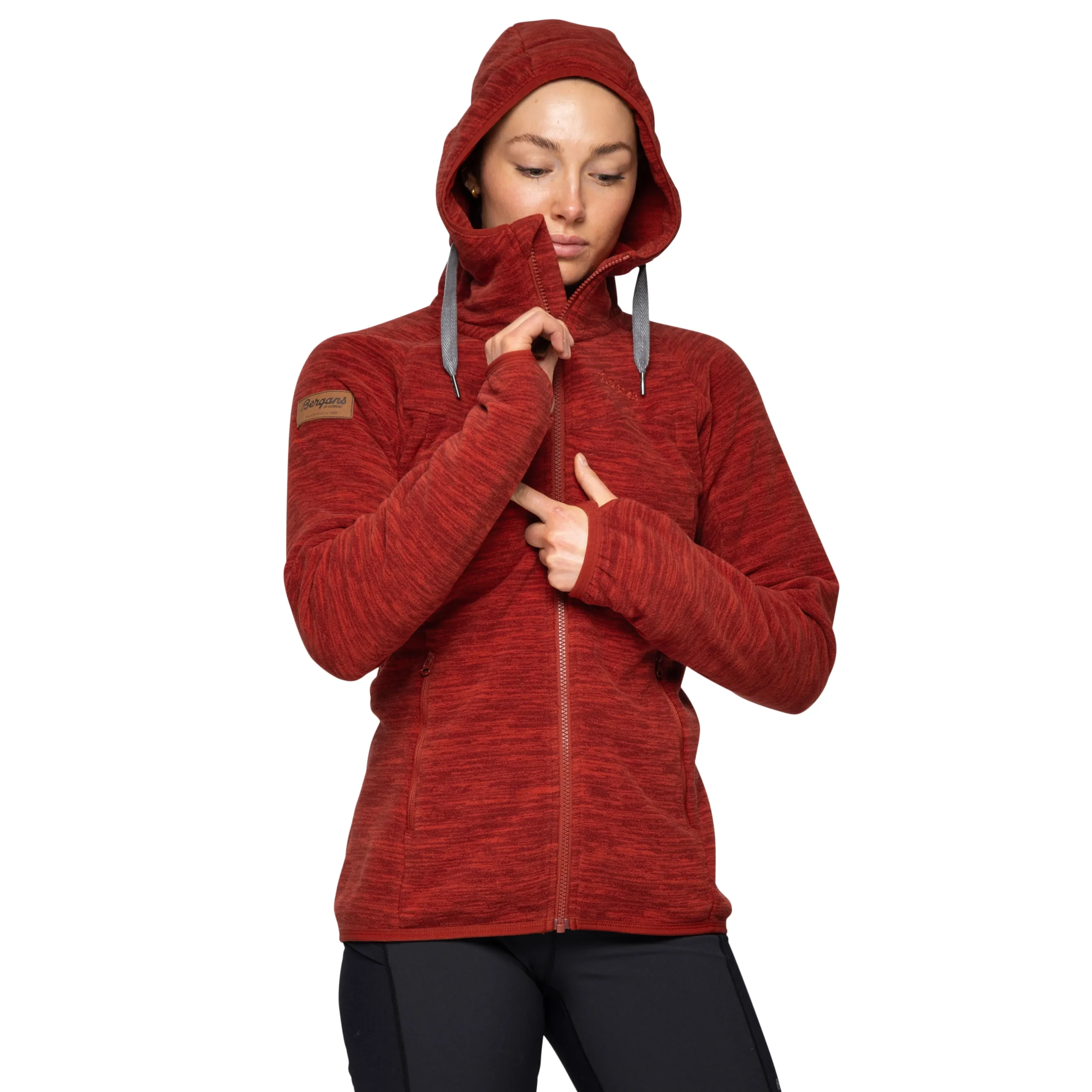 Cheap Bergans Hareid Fleece W Jacket - Chianti Red