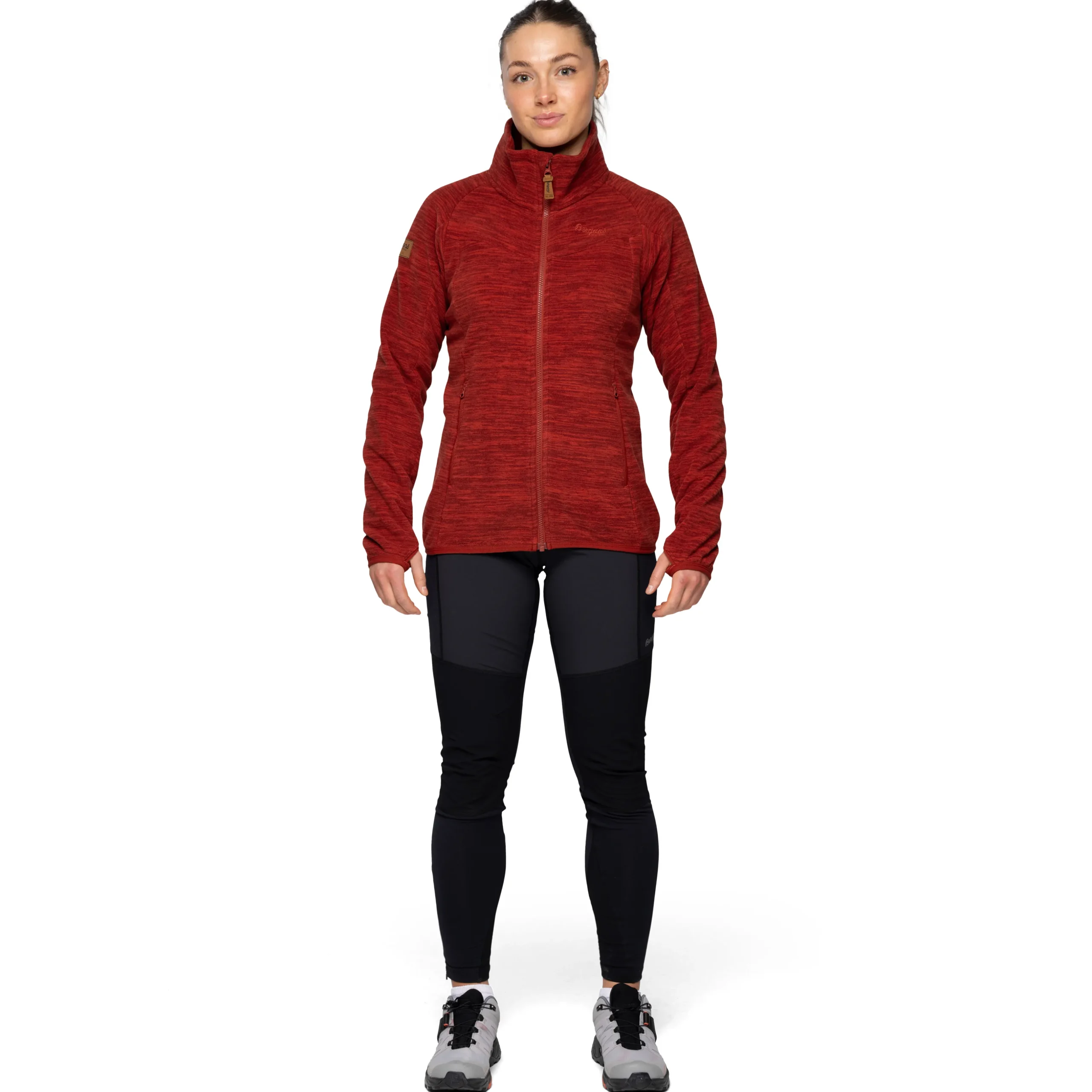 Sale Bergans Hareid Fleece W Jacket NoHood - Chianti Red