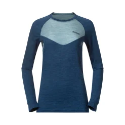Cheap Bergans Inner:Light W Long Sleeve - Orion Blue / Misty Forest