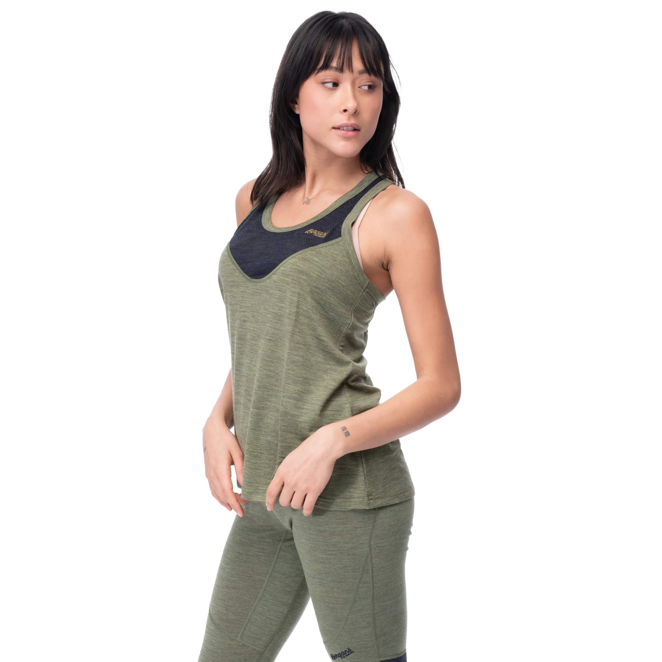 Cheap Bergans Inner:Light W Singlet - Olive Green
