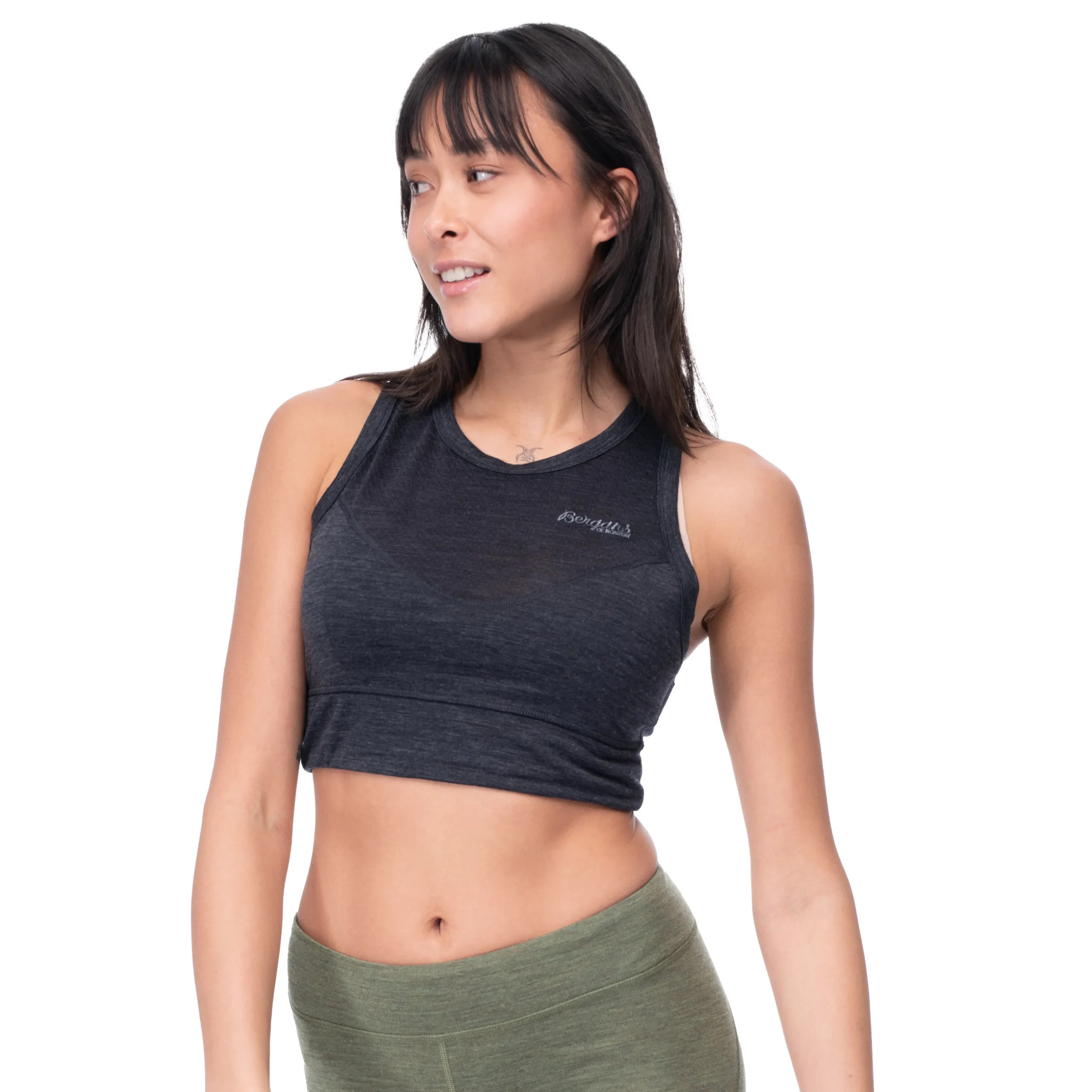 Fashion Bergans Inner:Light W Top - Solid Charcoal