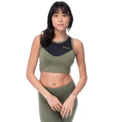 Flash Sale Bergans Inner:Light W Top - Olive Green / Solid Charcoal