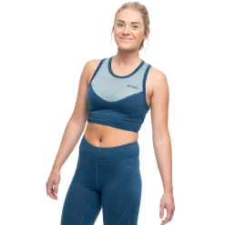 Discount Bergans Inner:Light W Top - Orion Blue / Misty Forest
