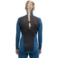 Clearance Bergans Inner:Pure W Half Zip - Orion Blue / Solid Charcoal
