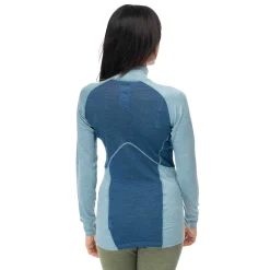 Discount Bergans Inner:Pure W Half Zip - Smoke Blue